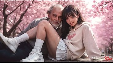 Naughty Girl Rides Elderly Grandfather’s Cock [AI]