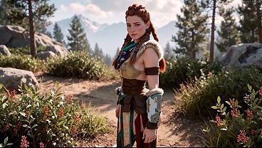 Red-Haired Savage Aloy – Horizon Zero Dawn Big Dick Hunt (AI)