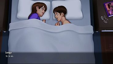 Todas las noches mi madrastra me hace tener sexo con ella hasta dejarme las bolas secas – summertime saga