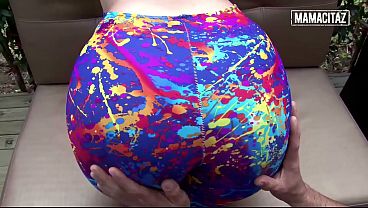 Big Ass Latina Bent Over on the Patio Couch… He Spreads Her and Slides In