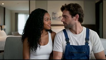Black girl creampied by a hotel maintenance guy ( AI Generated )