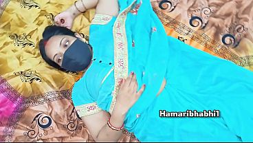 Devar fucks his chubby Indian Desi MILF bhabhi in saree with his big Indian dick.