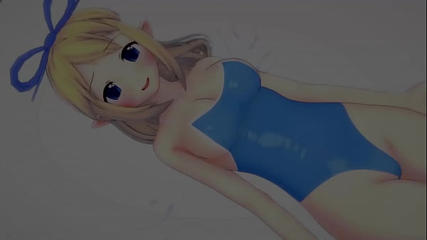 Flonne en traje de baño quiere llegar al cielo montando una gran polla (hentai) (sin censura)