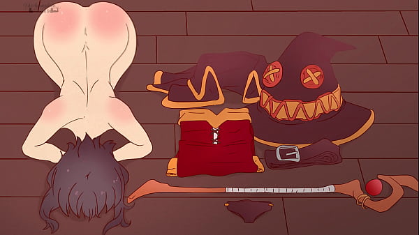 Megumin is completely naked next to things, bowing her head and asking a black man to fuck her ! God’s Blessing on This Wonderful World Hentai Cartoon Parody KonoSuba !