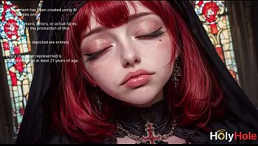 This seductive nun loves it when I fuck her tight, hot pussy right inside the church. She’s so kinky![AI]