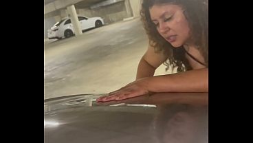 Big Booty Hotwife gets rammed in parking lot while Husband records from afar