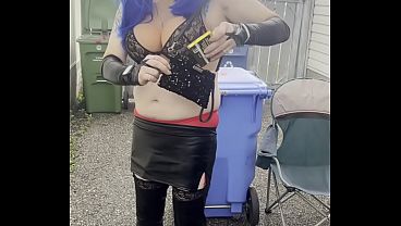Crossdresser Smoking, Riding Dildo’s, & Drinking own Cum Pov