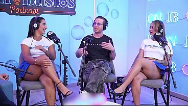 FFM THREESOME—My girlfriend and I get horny and pound NataliaGarcia’s pussy on a podcast until she cums!