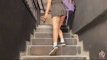 I run into my neighbor at the gym. We end up at her place; she squirts heavily with my cock in her ass