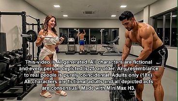 My Personal Trainer Fucks Me on the Open Gym Floor (AI generated)