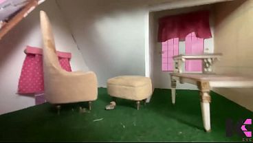 Stomping Unaware Giantess Pussy Teases Small Man To Keep Dollhouse Secret